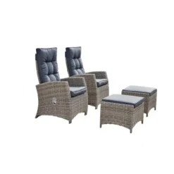 Westside Lounge-Set Bergamo 4-teilig Aus Polyrattan Beige