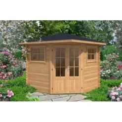 Alpholz Holz-Gartenhaus Spitzdach Unbehandelt 230 Cm X 224 Cm -Vitavia Verkäufe 003400 Sunny B pinie.jpg 7