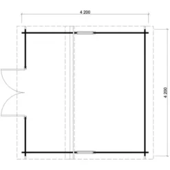 Carlsson Holz-Gartenhaus Pultdach Unbehandelt 400 Cm X 440 Cm -Vitavia Verkäufe 00 RD3071 1591c6c9779461 8 1