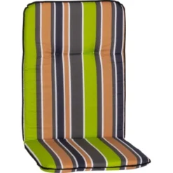 Beo Hochlehner Auflage Paspelkissen Etna Gestreift Grün Hellgrau Beige