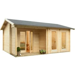 Wolff Finnhaus Holz-Gartenhaus Malaga 44-bModern B X T: 540 Cm X 390 Cm