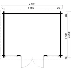 Carlsson Holz-Gartenhaus Pultdach Druckimprägniert 400 Cm X 294 Cm -Vitavia Verkäufe 07 11003400 RD4714 1.jpg 3