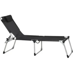 Siena Garden Dreibeinliege Sole Schwarz 214 Cm X 70 Cm X 45 Cm