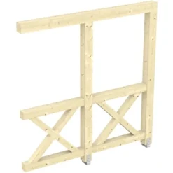 Skan Holz Seitenwand Andreaskreuz Leimholz Für Tiefe 250 Cm