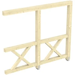 Skan Holz Seitenwand Andreaskreuz Leimholz Für Tiefe 300 Cm