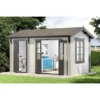 Alpholz Holz-Gartenhaus Satteldach Druckimprägniert 390 Cm X 234 Cm