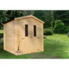 Timbela Holz-Gartenhaus M343C+M343G 3,53 M² Mit Kleinen Fenstern Und Boden