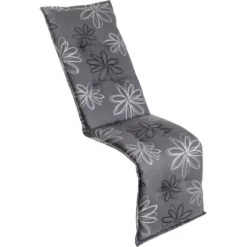 Relax-Auflage Norderney Grau Mit Blume