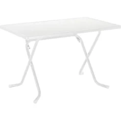 Garten-Klapptisch Eckig 110 X 70 Cm Weiß