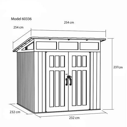 Lifetime Kunststoff-Gerätehaus Merkur Dunkelgrau 5,4 M² 2 Lifetime Kunststoff-Gerätehaus Merkur Dunkelgrau 5,4 M² – Bild 2