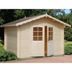 Palmako Vivian Holz-Gartenhaus Natur Satteldach Unbehandelt 300 Cm X 240 Cm