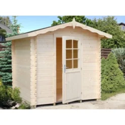 Palmako Vivian Holz-Gartenhaus Natur Satteldach Unbehandelt 200 Cm X 200 Cm