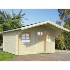 Palmako Sally Holz-Gartenhaus Natur Satteldach Unbehandelt 360 Cm X 360 Cm
