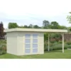 Palmako Lara Holz-Gartenhaus Natur Flachdach Unbehandelt 514 Cm X 250 Cm