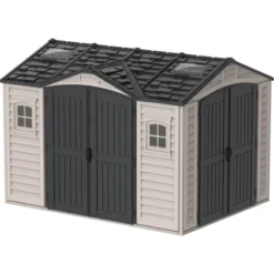 Duramax Kunststoff-Gerätehaus Apex Pro Grau 327 Cm X 247 Cm