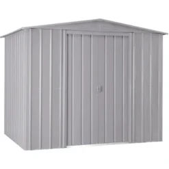 Globel Industries Metall-Gerätehaus 8x8 Silber Metallic B X T: 234 Cm X 237 Cm