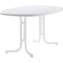 Sieger Klapptisch Mecalit 152/W Oval 140 X 90 Cm Weiß