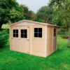 Timbela Gartenhaus Holz M334+M334G 6 M² Mit Fenstern Und Boden