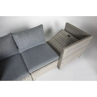 Lounge-Eckteil Links Springside Polyrattan Naturgrau 3 Lounge-Eckteil Links Springside Polyrattan Naturgrau – Bild 3