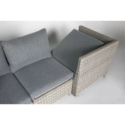 Lounge-Eckteil Links Springside Polyrattan Naturgrau 4 Lounge-Eckteil Links Springside Polyrattan Naturgrau – Bild 4