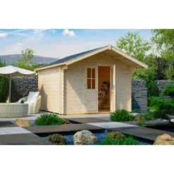 Skan Holz Holz-Gartenhaus Faro 1 Natur 300 Cm X 200 Cm