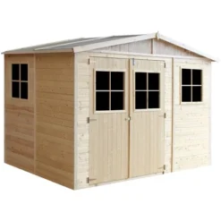 Timbela Gartenhaus Holz M334+M334G 6 M² Mit Fenstern Und Boden -Vitavia Verkäufe 21 11023400 M334M334G S 02