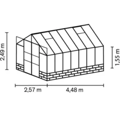 Vitavia Gewächshaus Cassandra 11500 ESG 3 Mm Schwarz Ohne Sockel -Vitavia Verkäufe 2298 gwh cassandra 11500 1 1
