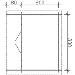 Skan Holz Holz-Gartenhaus Faro 1 Natur 300 Cm X 200 Cm -Vitavia Verkäufe 22 gartenhaus bild5 602100