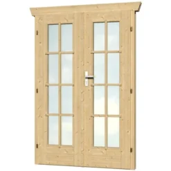 Skan Holz Doppeltür BxH 123,4 X 19,3 Cm Vollverglast Für 28 Mm Häuser