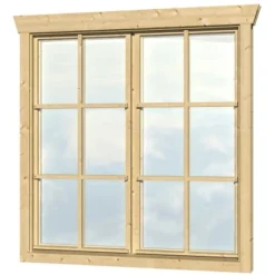 Skan Holz Doppelfenster BxH 2 X 57,5 X 123,5 Cm Für 45 Mm Häuser