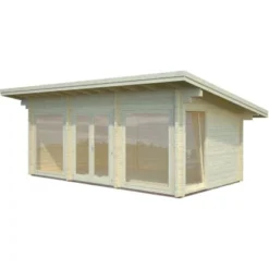 Palmako Heidi Holz-Gartenhaus Natur Flachdach Unbehandelt 620 Cm X 340 Cm