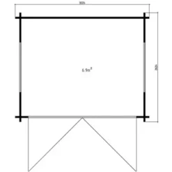Carlsson Holz-Gartenhaus Walmdach Druckimprägniert 302 Cm X 287 Cm -Vitavia Verkäufe 2444 11003400 Summertime 4 1