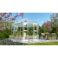 Vitavia Gewächshaus Galaxis 9000 ESG/ HKP Weiß B 336 Cm X T 383 Cm
