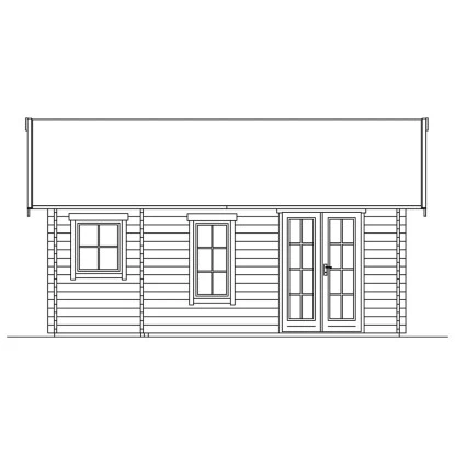 Skan Holz-Gartenhaus Bern 2 Basishaus B X T 420 Cm X 560 Cm 9 Skan Holz-Gartenhaus Bern 2 Basishaus B X T 420 Cm X 560 Cm – Bild 9