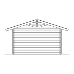 Skan Holz Holz-Gartenhaus Davos 1 Natur 380 Cm X 300 Cm -Vitavia Verkäufe 2622 Gartenhaus 11 610501