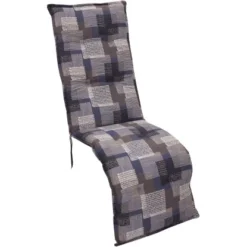 Relax-Auflage Norderney Grafik Blau-Grau