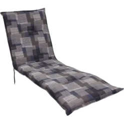 Liegen-Auflage Norderney Grafik Blau-Grau