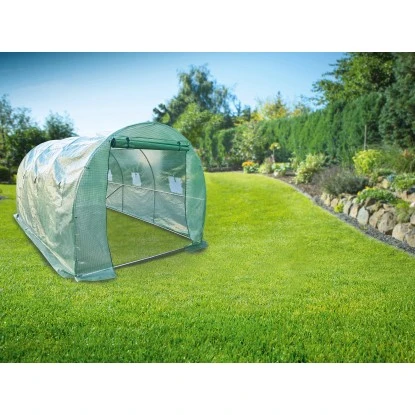 Freistehendes Tunnelgewächshaus 10 M² Grün 2 Freistehendes Tunnelgewächshaus 10 M² Grün – Bild 2