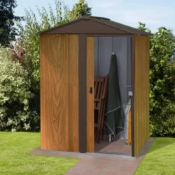 Spacemaker Gerätehaus Woodlake Metall 151 Cm X 122 Cm X 198 Cm Holzoptik -Vitavia Verkäufe 26862105189 1741 AB 03