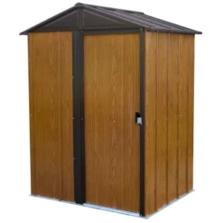 Spacemaker Gerätehaus Woodlake Metall 151 Cm X 122 Cm X 198 Cm Holzoptik