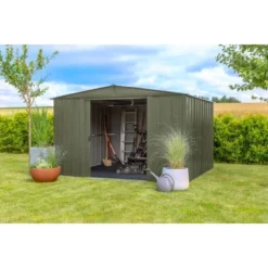 Spacemaker Gerätehaus Metall 313 Cm X 297 Cm X 209 Cm Schwarz