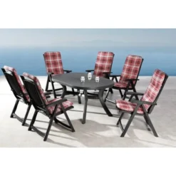 Gartenmöbelgruppe Santiago Kansas 13-tlg. 145 Anthrazit