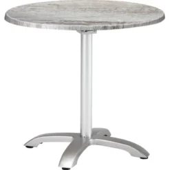 Klapptisch Maestro Ø 90 Cm Rund Silber-Montpellier