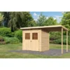 Karibu Holz-Gartenhaus Egersund Natur Pultdach Unbehandelt 199 Cm X 152 Cm