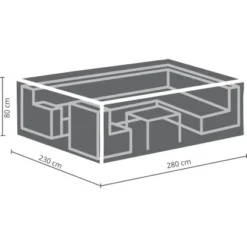 Perel Garten-Schutzhülle XL Für Lounge-Gruppen 80 Cm X 230 Cm X 280 Cm -Vitavia Verkäufe 288578 1717 1