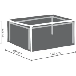 Perel Garten-Schutzhülle Für Gartentische Max. 140 Cm 75 Cm X 105 Cm X 145 Cm -Vitavia Verkäufe 288606 1717 1