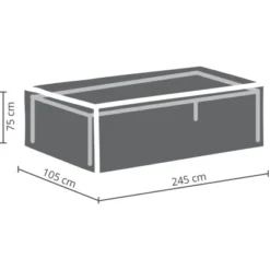 Perel Garten-Schutzhülle Für Gartentische Max. 240 Cm 75 Cm X 105 Cm X 245 Cm -Vitavia Verkäufe 288611 1717 1