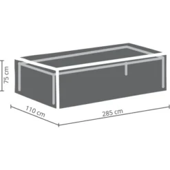 Perel Garten-Schutzhülle Für Gartentische Max. 280 Cm 75 Cm X 110 Cm X 285 Cm -Vitavia Verkäufe 288612 1717 1
