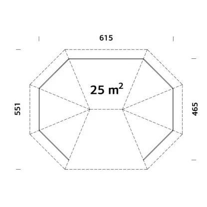 Palmako Holz-Pavillon Betty Natur Unbehandelt 617 Cm X 467 Cm Ohne Fußboden 2 Palmako Holz-Pavillon Betty Natur Unbehandelt 617 Cm X 467 Cm Ohne Fußboden – Bild 2