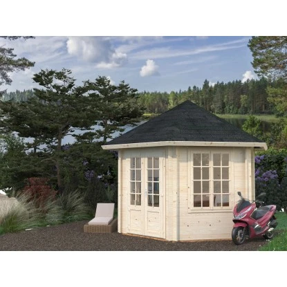 Palmako Holz-Pavillon Hanna Klar Imprägniert Inkl.Fußboden 303 Cm X 303 Cm FSC® 2 Palmako Holz-Pavillon Hanna Klar Imprägniert Inkl.Fußboden 303 Cm X 303 Cm FSC® – Bild 2